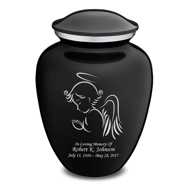 Adult Embrace Black Angel Cremation Urn