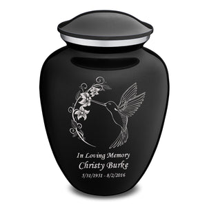 Adult Embrace Black Hummingbird Cremation Urn