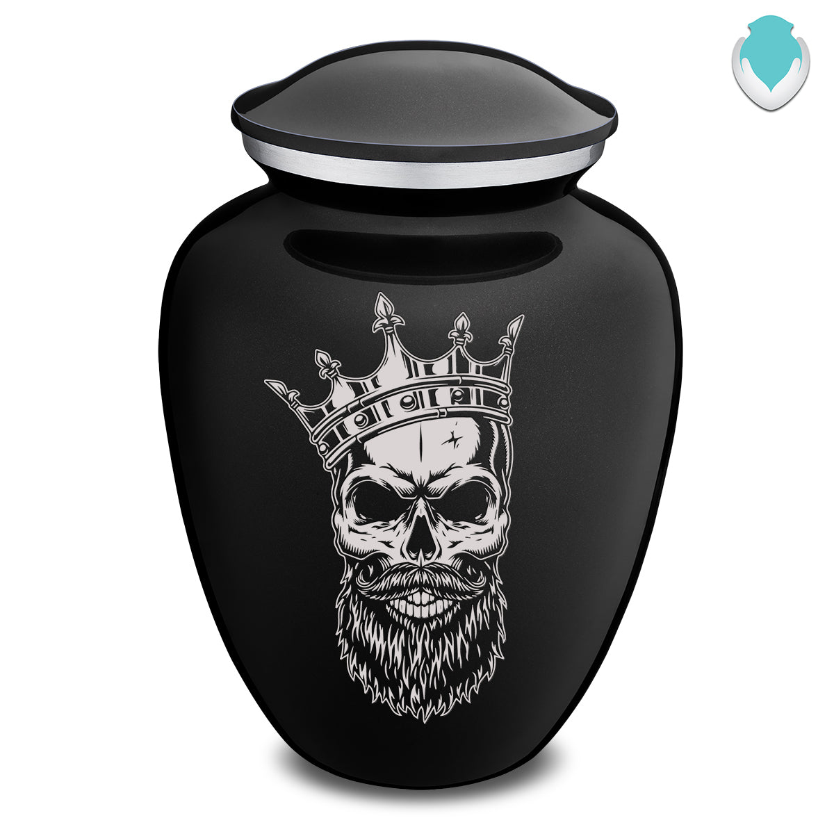 Adult Embrace Black Skull Cremation Urn