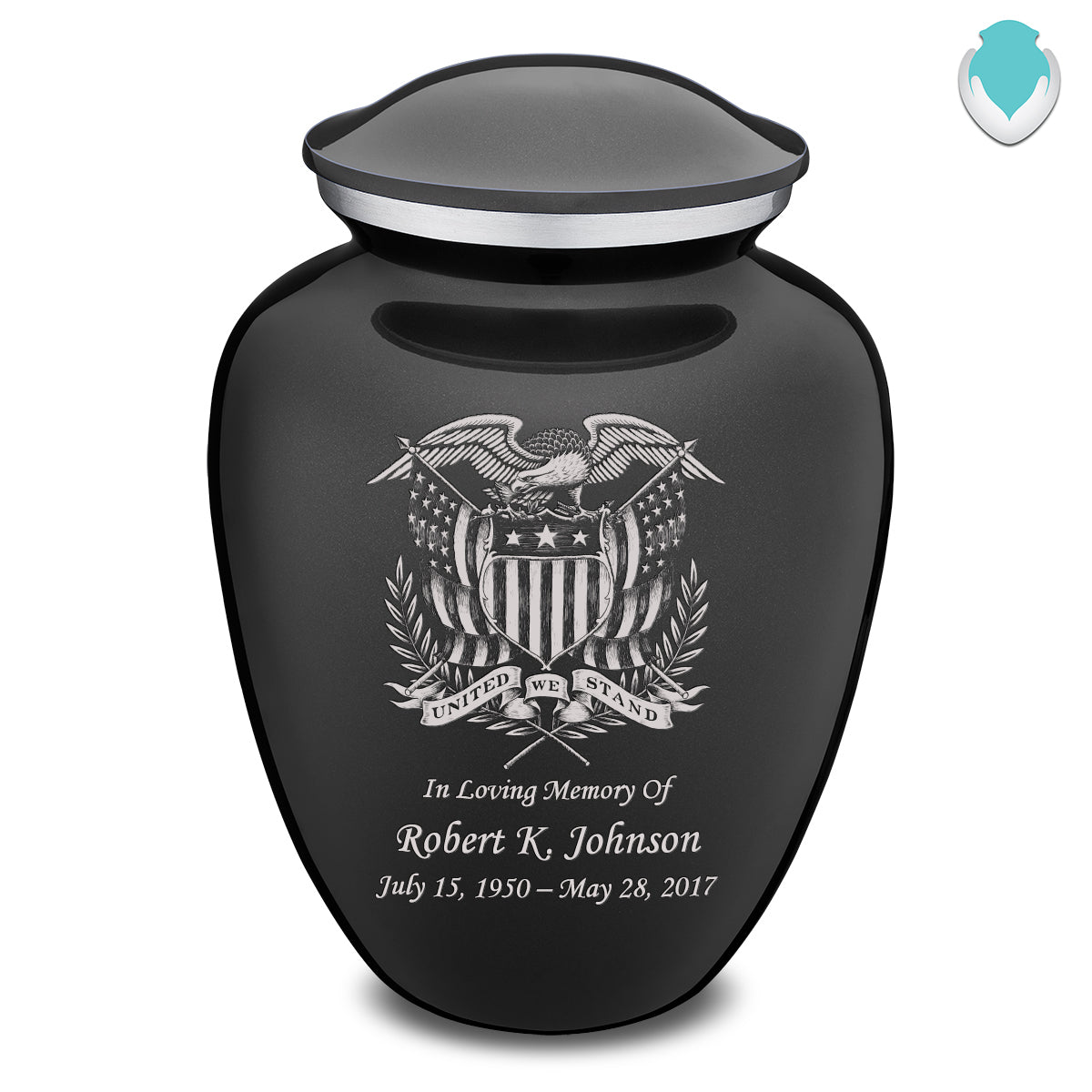 Adult Embrace Charcoal American Glory Cremation Urn