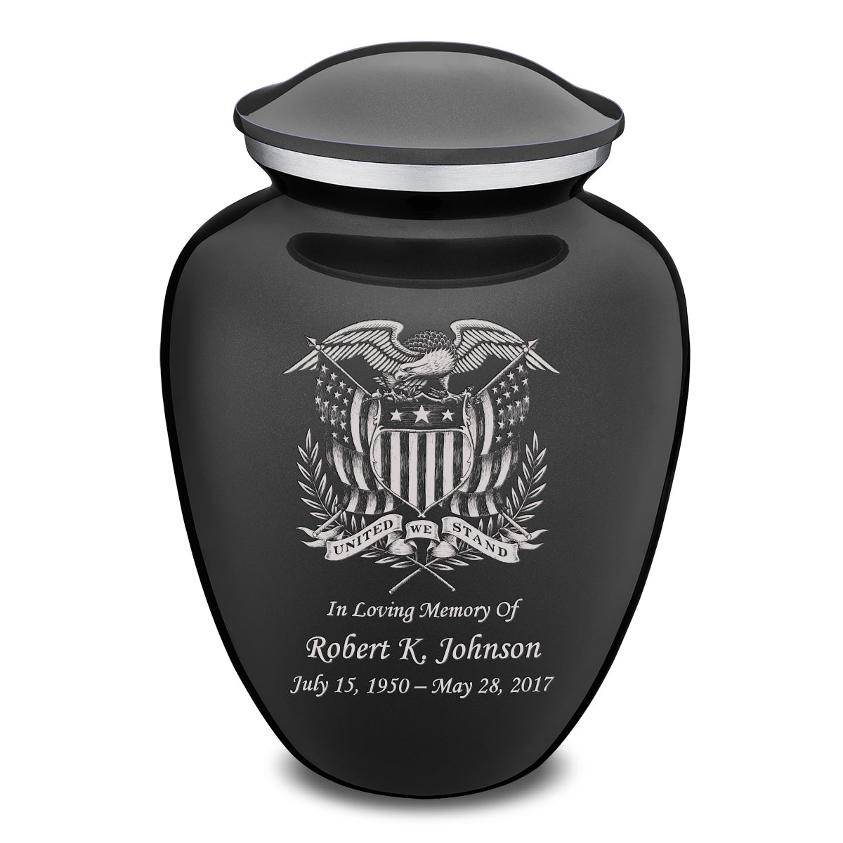 Adult Embrace Charcoal American Glory Cremation Urn