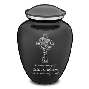 Adult Embrace Charcoal Celtic Cross Cremation Urn