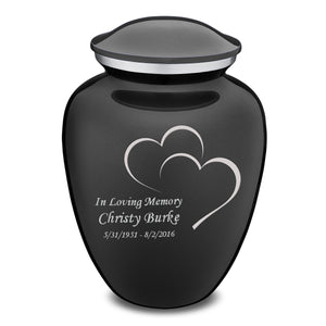 Adult Embrace Charcoal Hearts Cremation Urn