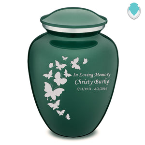 Adult Embrace Green Butterfly Cremation Urn