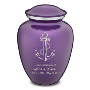 Adult Embrace Purple Anchor Cremation Urn