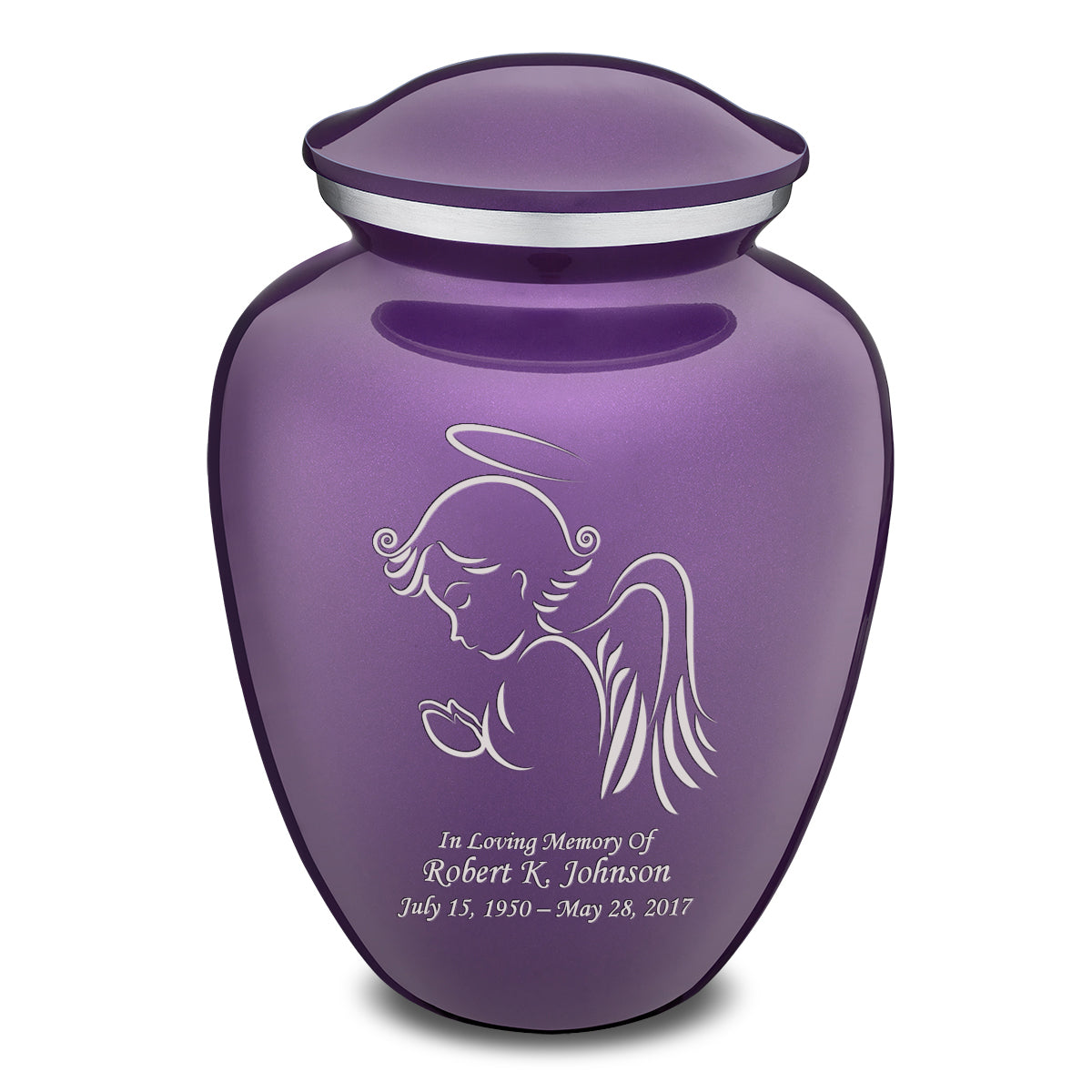 Adult Embrace Purple Angel Cremation Urn