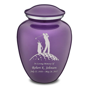 Adult Embrace Purple Golfer Cremation Urn