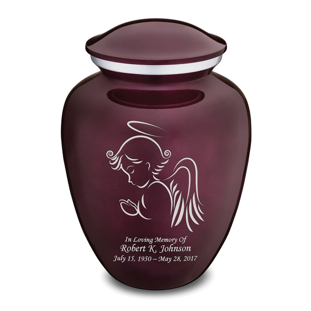 Adult Embrace Cherry Purple Angel Cremation Urn