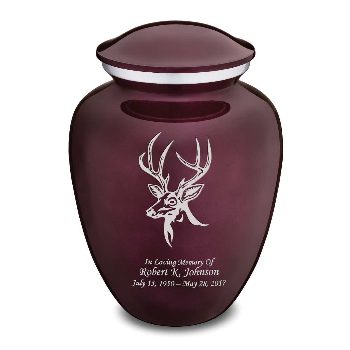 Adult Embrace Cherry Purple Deer Cremation Urn