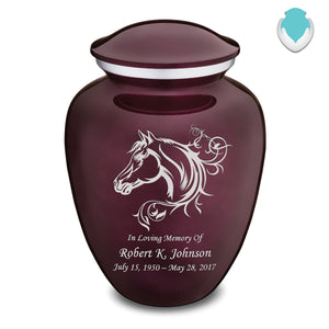 Adult Embrace Cherry Purple Horse Cremation Urn