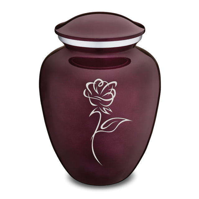 Adult Embrace Cherry Purple Rose Cremation Urn