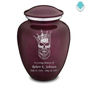 Adult Embrace Cherry Purple Skull Cremation Urn