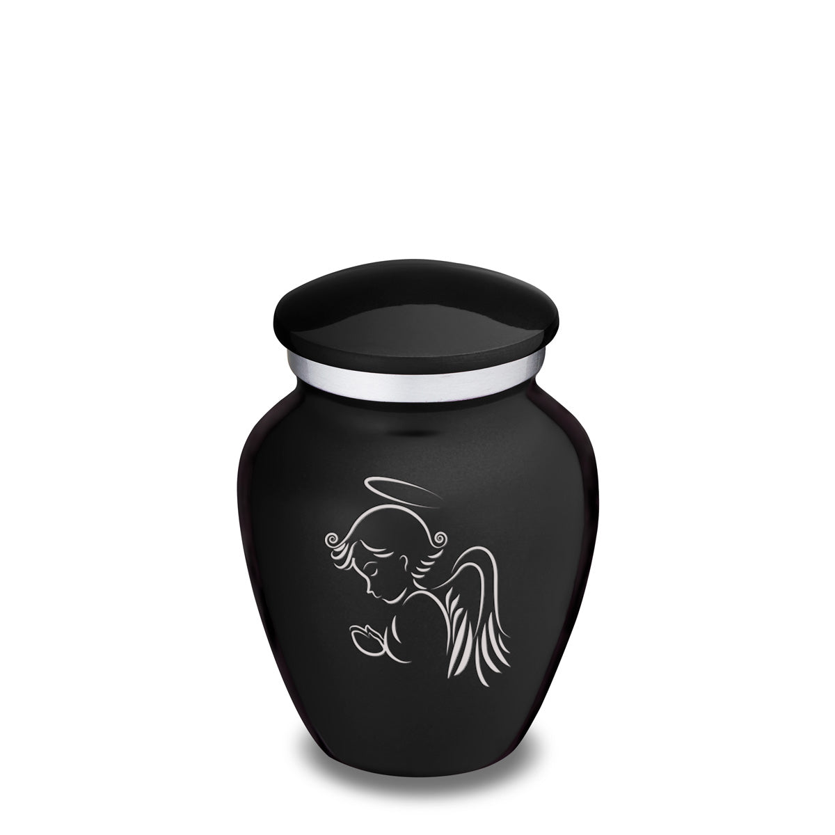 Keepsake Embrace Black Angel Cremation Urn