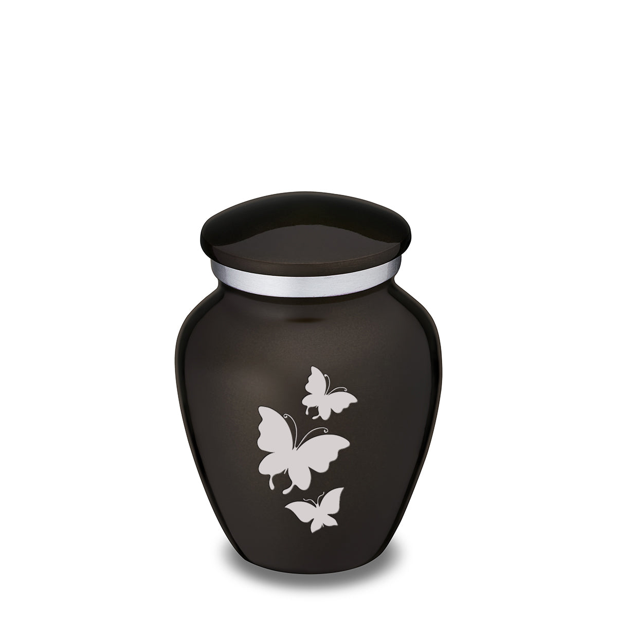 Keepsake Embrace Black Butterflies Cremation Urn