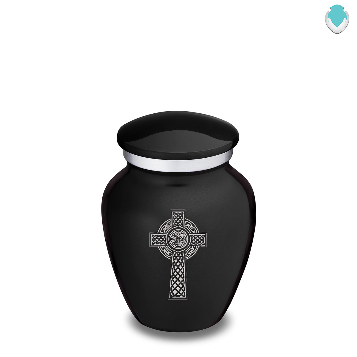 Keepsake Embrace Black Celtic Cross Cremation Urn