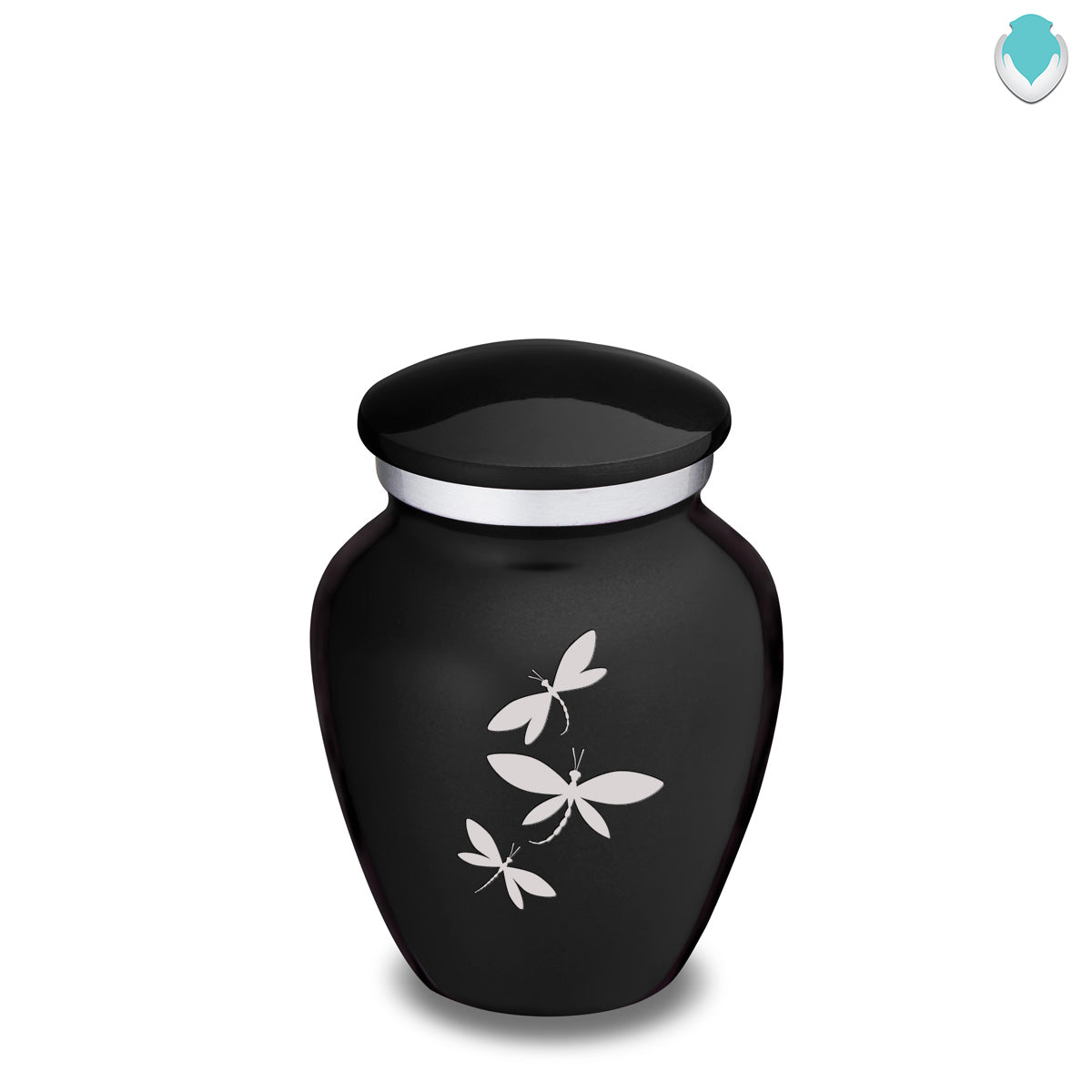 Keepsake Embrace Black Dragonflies Cremation Urn
