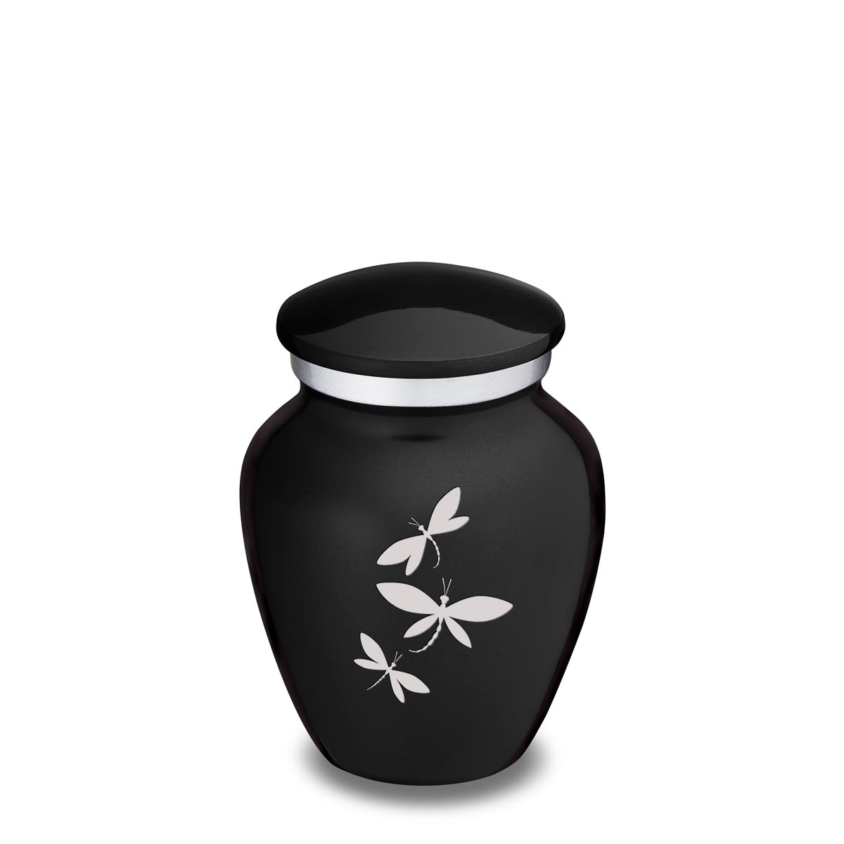 Keepsake Embrace Black Dragonflies Cremation Urn