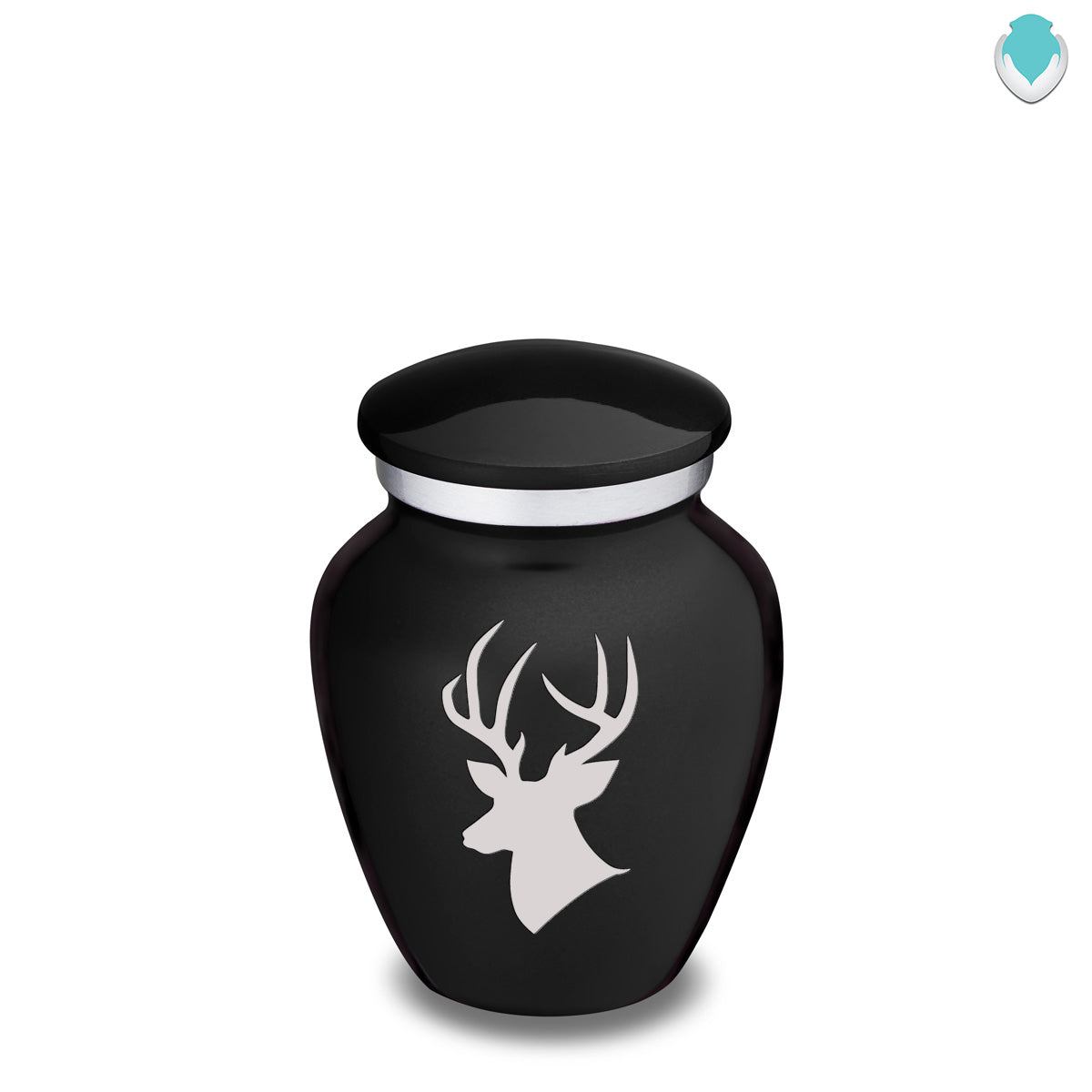 Keepsake Embrace Black Deer Cremation Urn