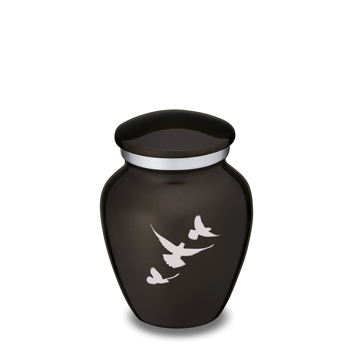 Keepsake Embrace Black Doves Cremation Urn