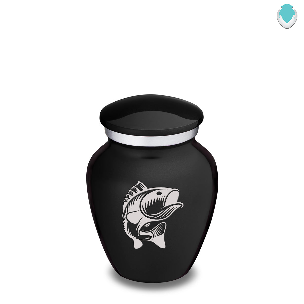 Keepsake Embrace Black Fish Cremation Urn