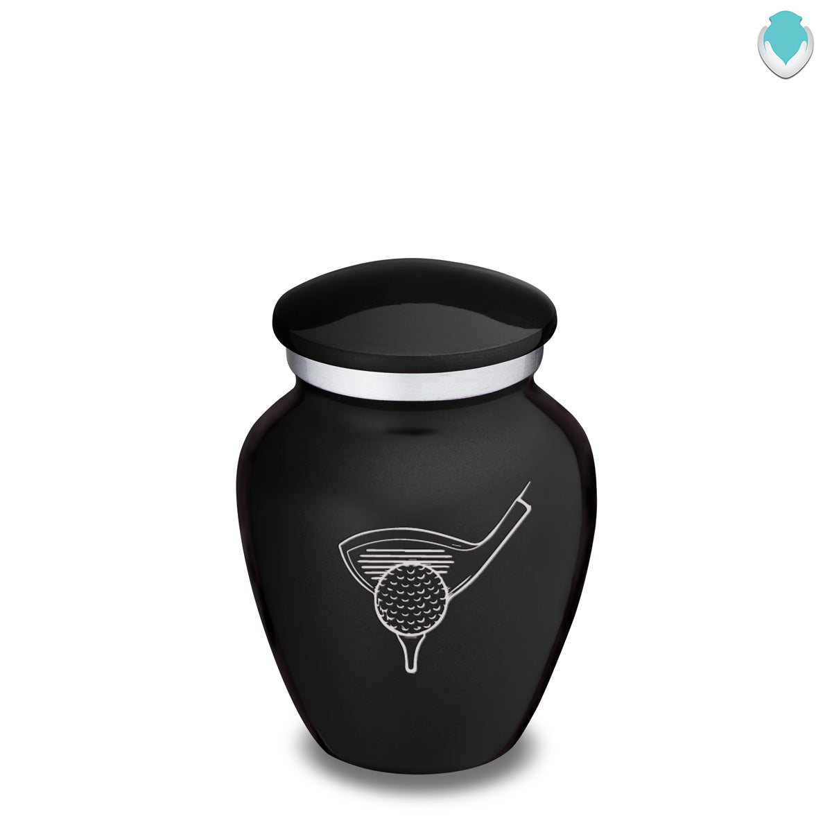 Keepsake Embrace Black Golfer Cremation Urn