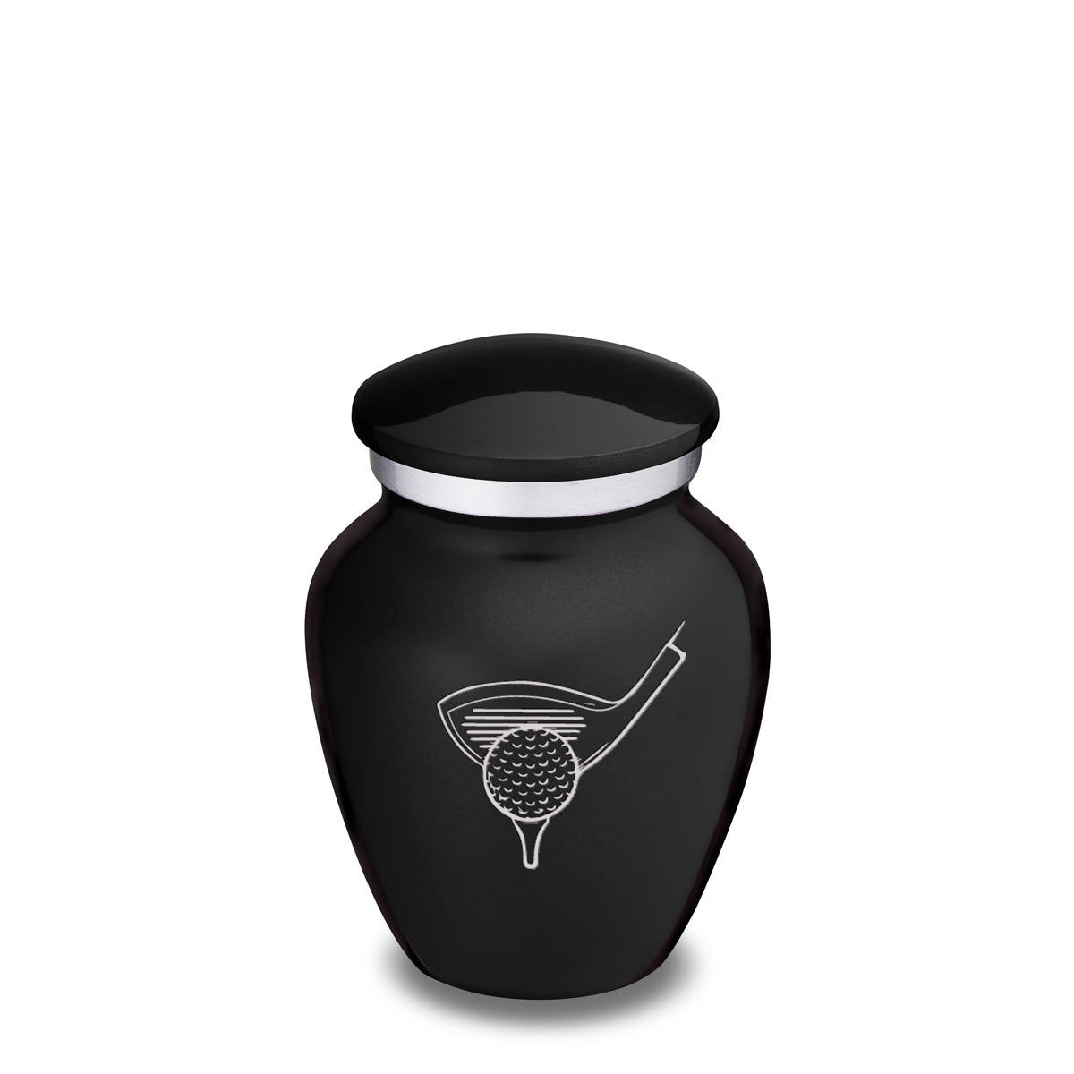 Keepsake Embrace Black Golfer Cremation Urn