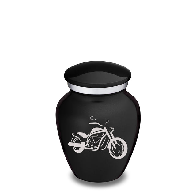 Keepsake Embrace Black Motorcycle Cremation Urn