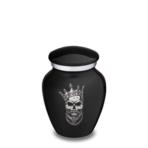 Keepsake Embrace Black Skull Cremation Urn