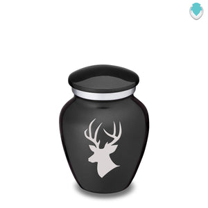 Keepsake Embrace Charcoal Deer Cremation Urn
