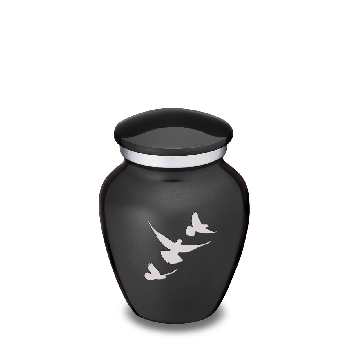 Keepsake Embrace Charcoal Doves Cremation Urn