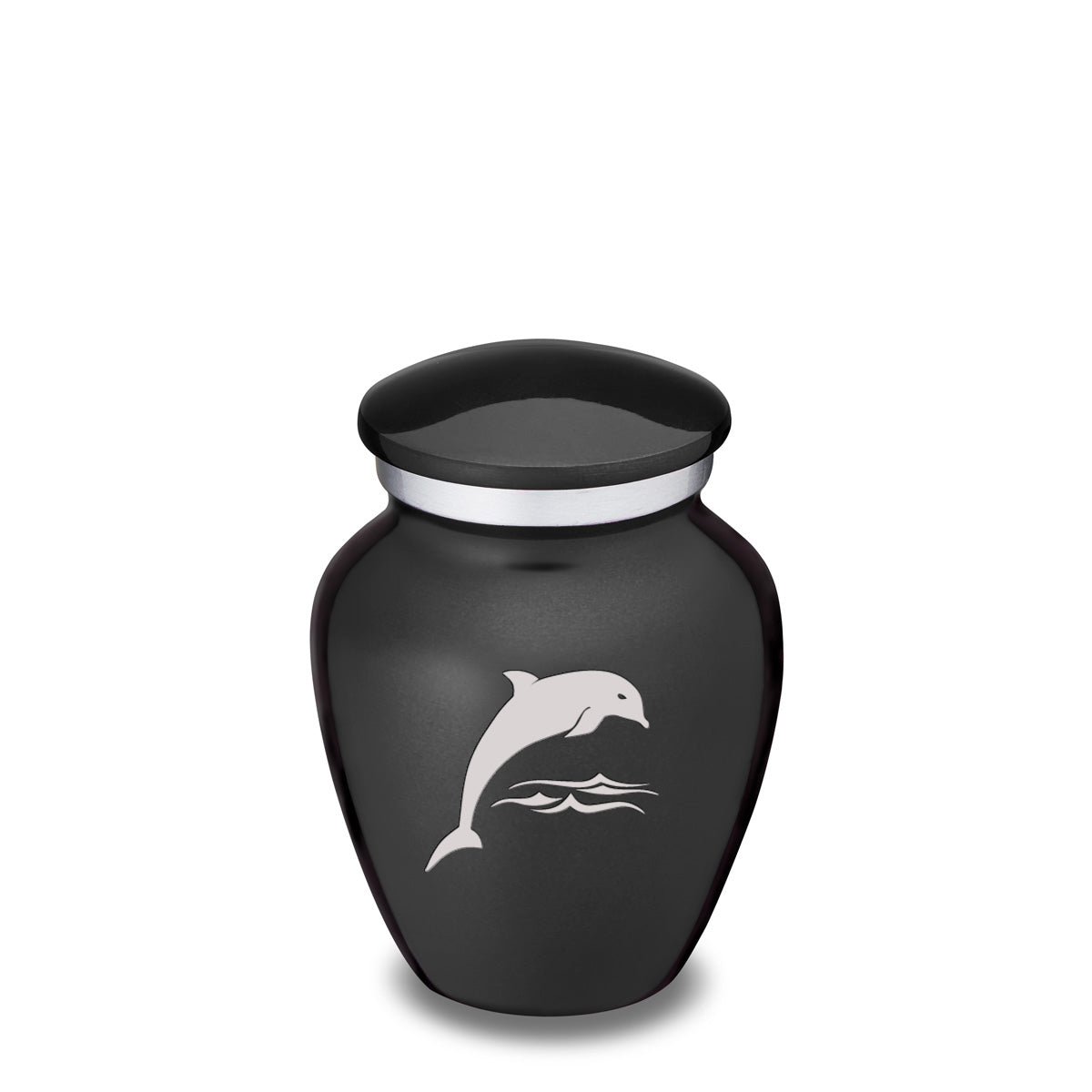 Keepsake Embrace Charcoal Dolphin Cremation Urn
