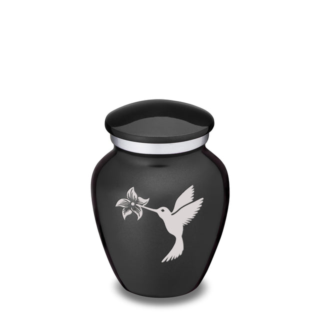Keepsake Embrace Charcoal Hummingbird Cremation Urn