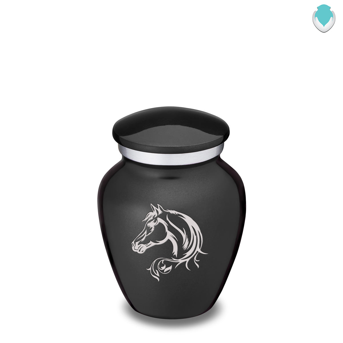 Keepsake Embrace Charcoal Horse Cremation Urn