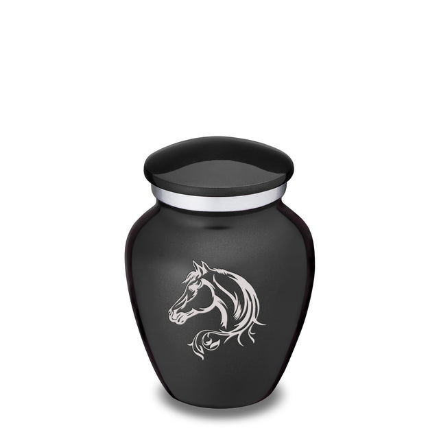Keepsake Embrace Charcoal Horse Cremation Urn