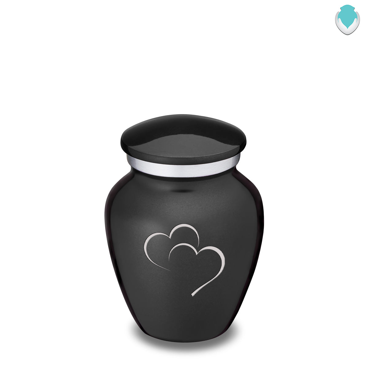 Keepsake Embrace Charcoal Hearts Cremation Urn