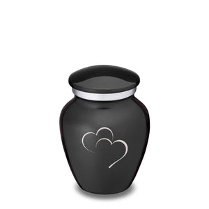 Keepsake Embrace Charcoal Hearts Cremation Urn