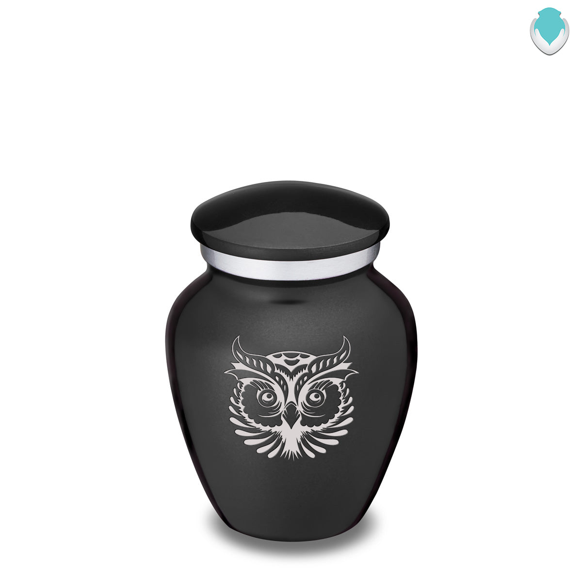 Keepsake Embrace Charcoal Owl Cremation Urn