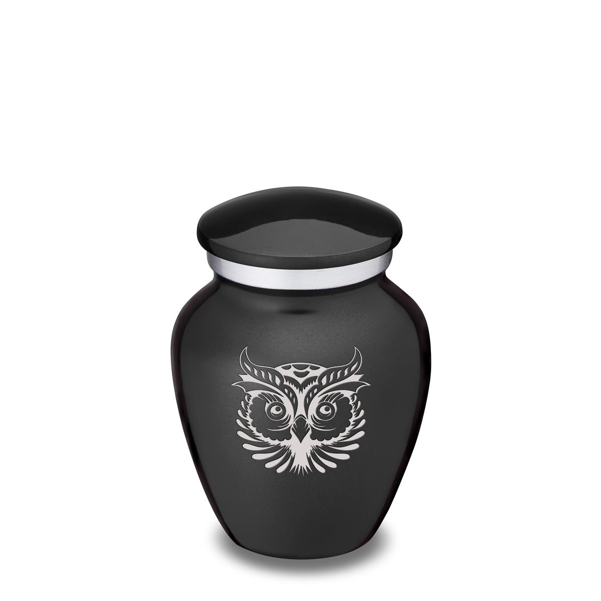 Keepsake Embrace Charcoal Owl Cremation Urn