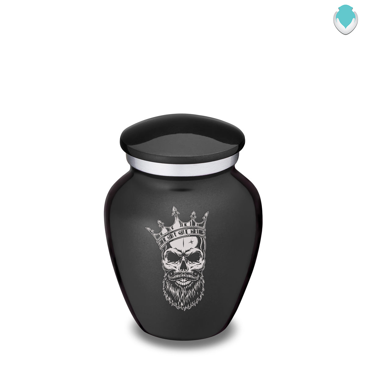 Keepsake Embrace Charcoal Skull Cremation Urn