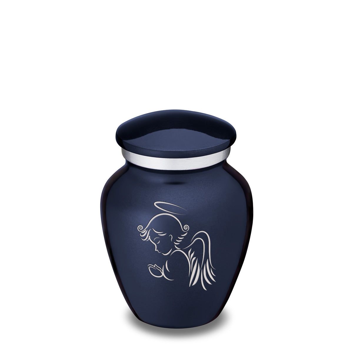 Keepsake Embrace Cobalt Blue Angel Cremation Urn
