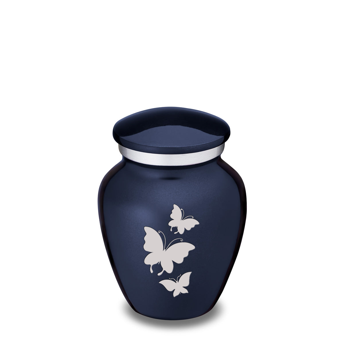 Keepsake Embrace Cobalt Butterflies Cremation Urn