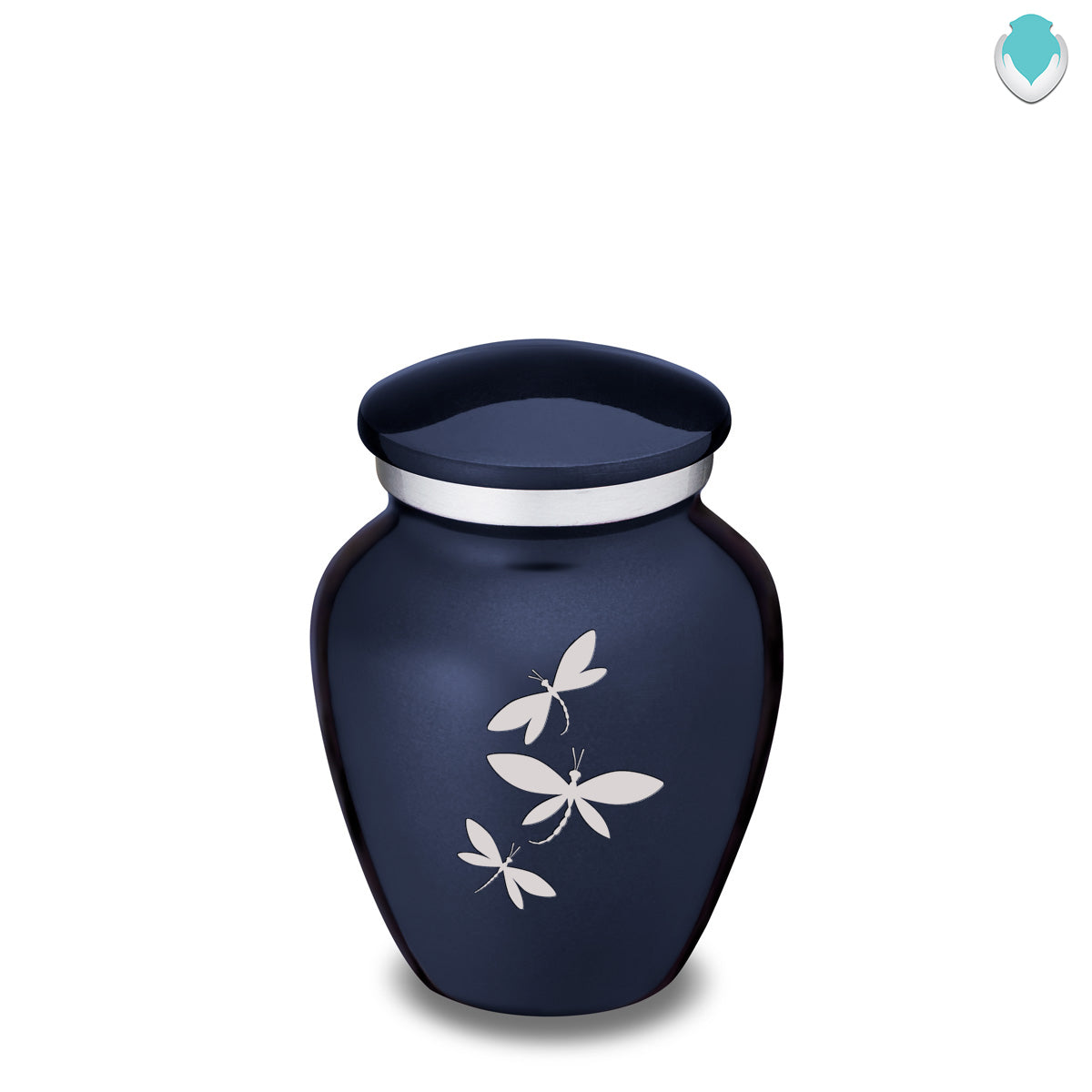 Keepsake Embrace Cobalt Blue Dragonflies Cremation Urn