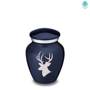 Keepsake Embrace Cobalt Blue Deer Cremation Urn