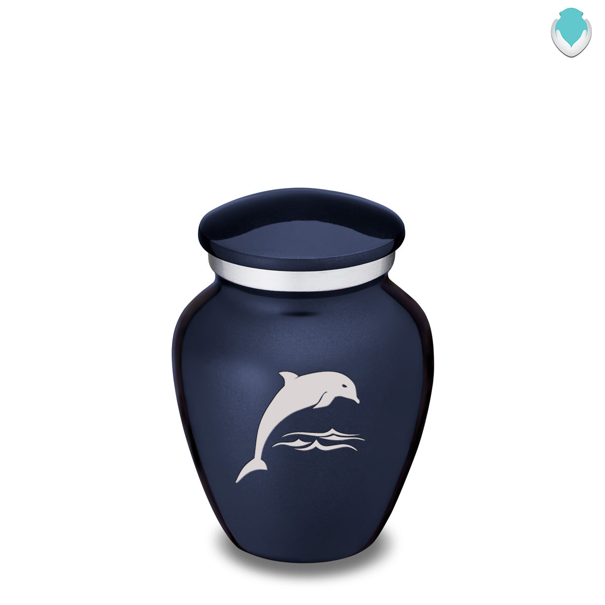 Keepsake Embrace Cobalt Blue Dolphin Cremation Urn