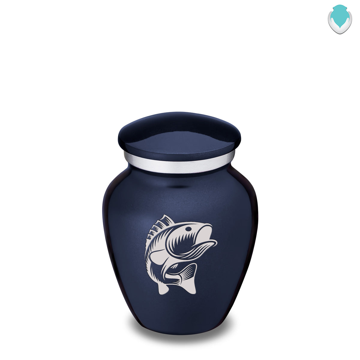 Keepsake Embrace Cobalt Blue Fish Cremation Urn