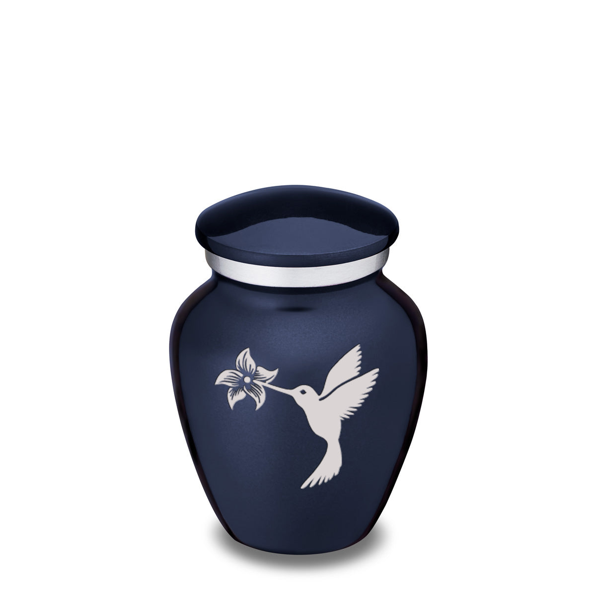 Keepsake Embrace Cobalt Blue Hummingbird Cremation Urn