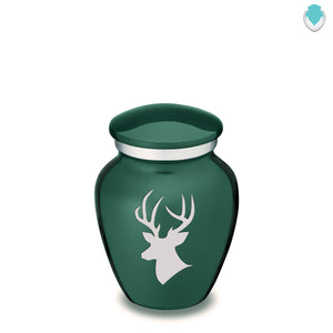 Keepsake Embrace Green Deer Cremation Urn