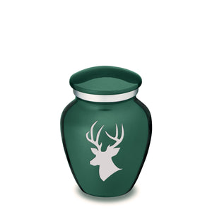Keepsake Embrace Green Deer Cremation Urn