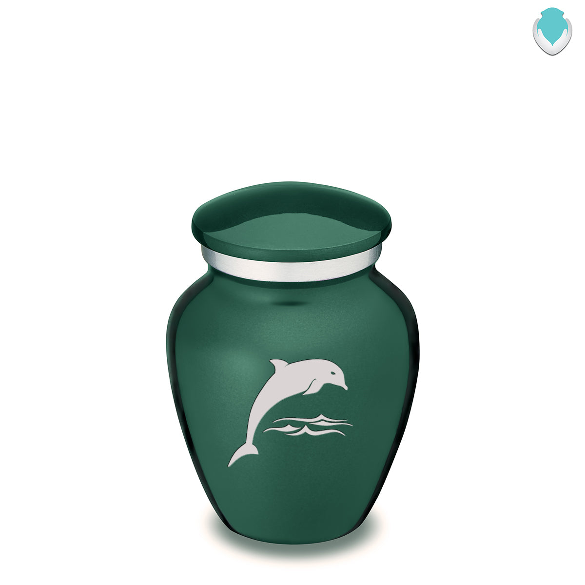 Keepsake Embrace Green Dolphin Cremation Urn