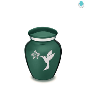 Keepsake Embrace Green Hummingbird Cremation Urn